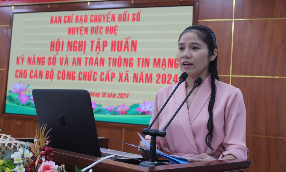 Đức Huệ tập huấn an toàn thông tin mạng cho cán bộ công chức cấp xã