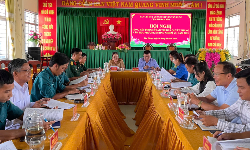 Tân Hưng: Cụm thi đua số 1 tổng kết phong trào thi đua quyết thắng năm 2024