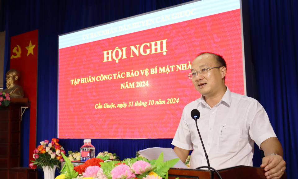 Cần Giuộc tập huấn công tác bảo vệ bí mật Nhà nước