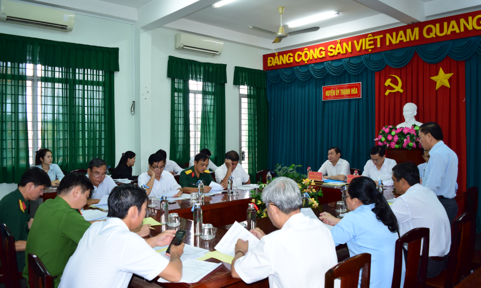 Thạnh Hóa chuẩn bị công tác đại hội Đảng bộ huyện
