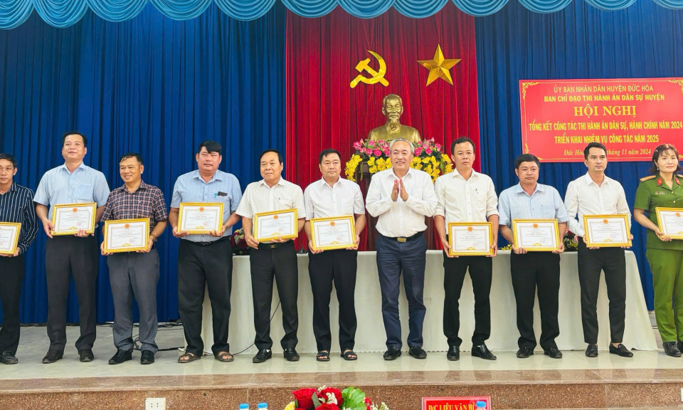 Đức Hòa tổng kết công tác thi hành án dân sự, hành chính năm 2024