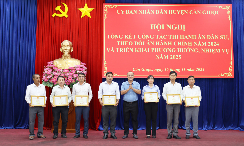 Cần Giuộc tổng kết công tác Thi hành án Dân sự