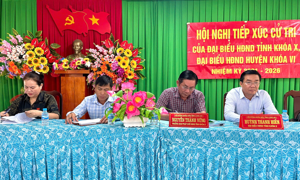 Đại biểu HĐND tỉnh, huyện tiếp xúc cử tri xã Vĩnh Lợi và Vĩnh Đại