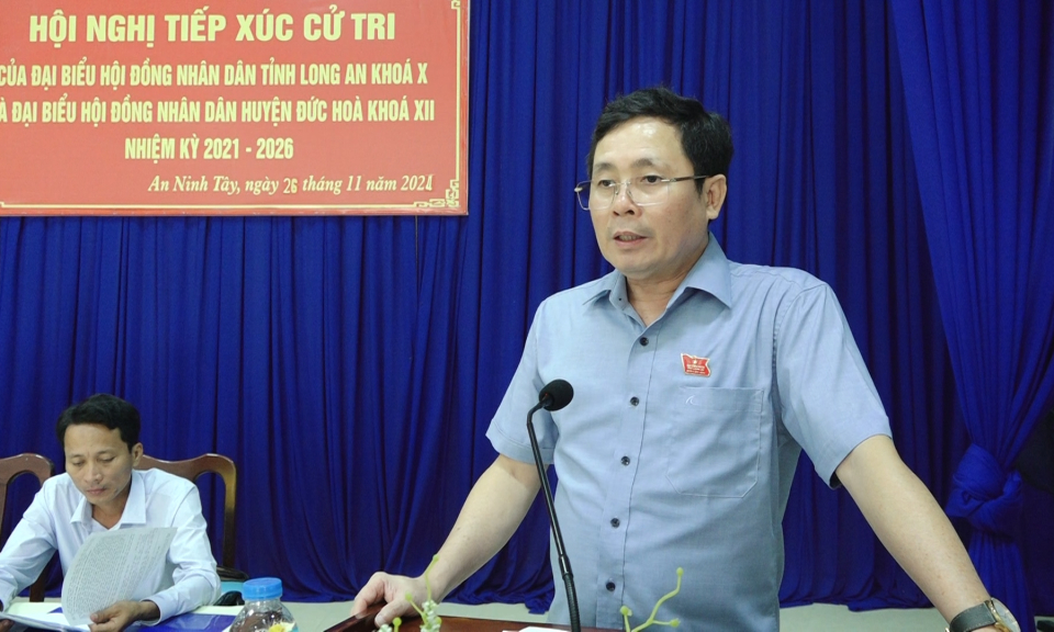 Đại biểu HĐND tỉnh, huyện tiếp xúc cử tri Đức Hòa