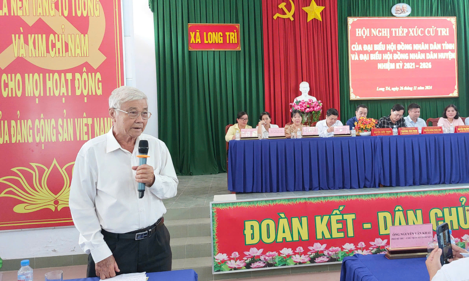 HĐND tỉnh Long An và huyện Châu Thành tiếp xúc với  cử tri