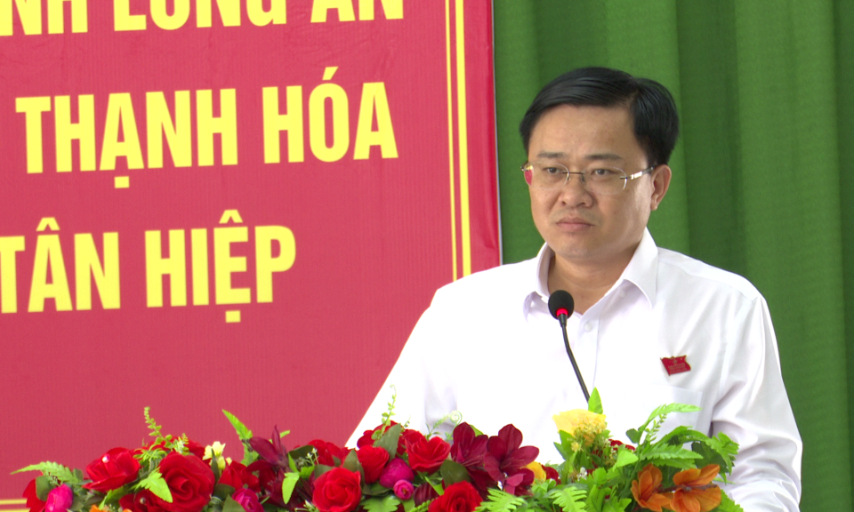 Đại biểu HĐND tỉnh tiếp xúc với cử tri huyện Thạnh Hóa