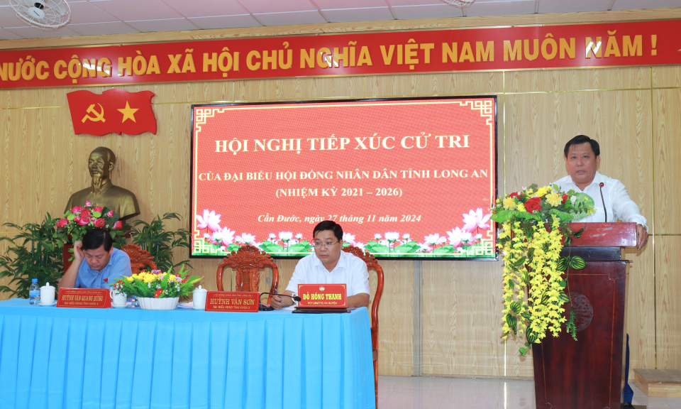 Đại biểu HĐND tỉnh tiếp xúc cử tri các xã vùng hạ huyện Cần Đước