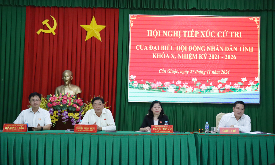 Đại biểu HĐND tỉnh tiếp xúc cử tri huyện Cần Giuộc