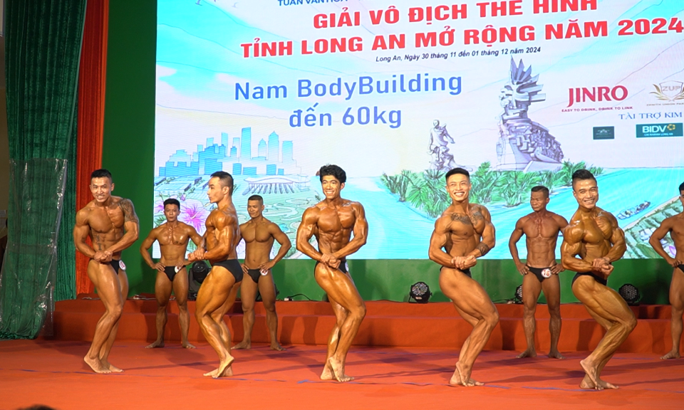 Hấp dẫn Giải Vô địch Thể hình tỉnh Long An mở rộng năm 2024