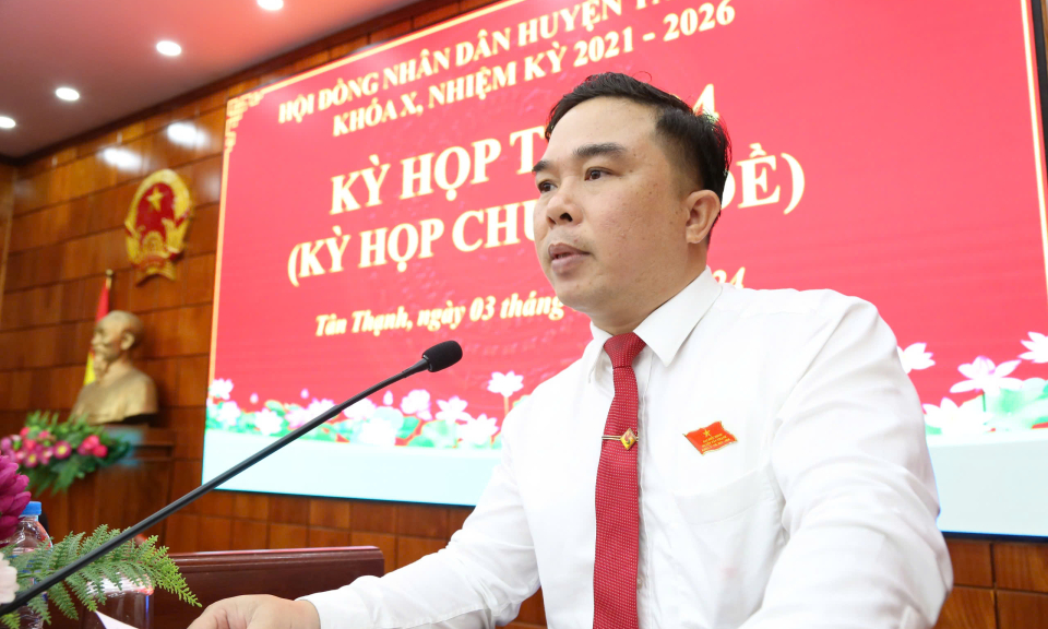 HĐND huyện Tân Thạnh thông qua 4 Nghị quyết 