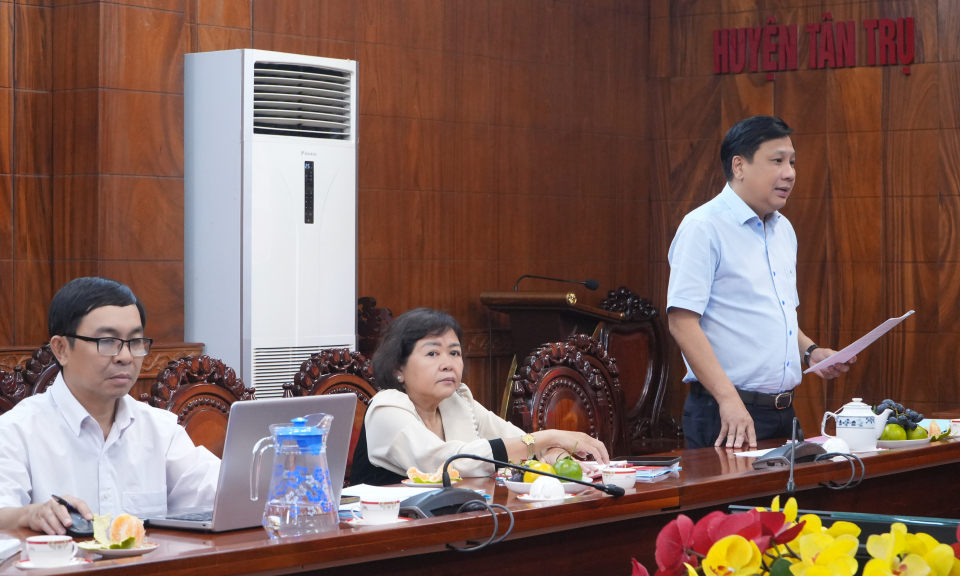 Ban Dân vận Tỉnh ủy Long An kiểm tra công tác tại huyện Tân Trụ