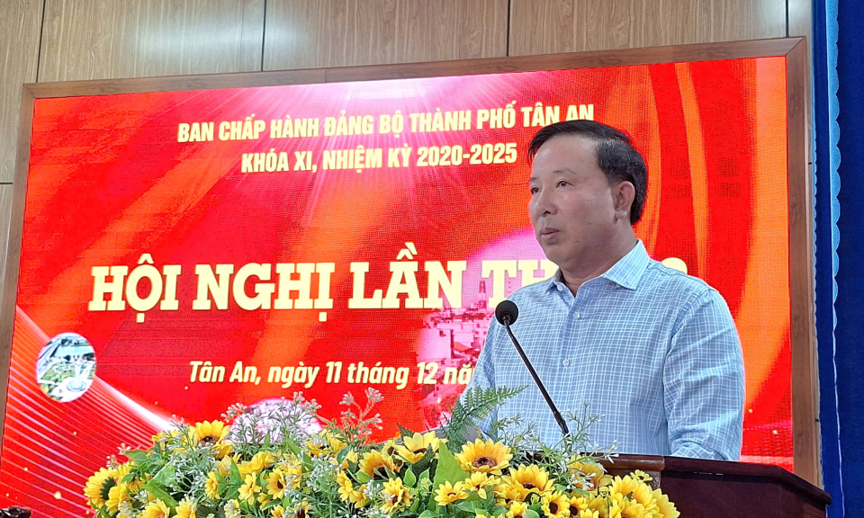 Hội nghị lần thứ 23 Ban Chấp hành Đảng bộ thành phố Tân An nhiệm kỳ 2020 - 2025 