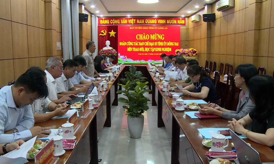 Ban Chỉ đạo 35 Tỉnh ủy Đồng Nai trao đổi, học tập kinh nghiệm tại Long An