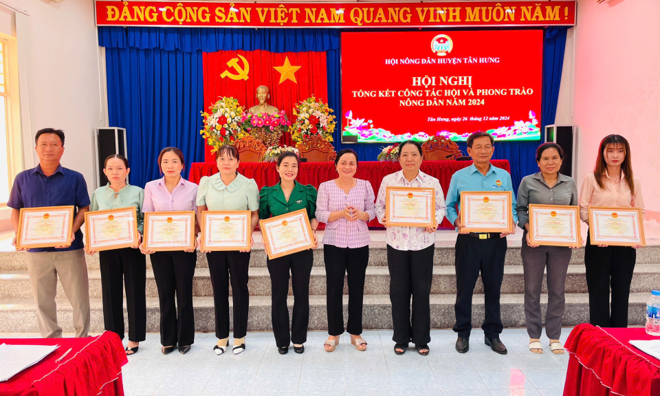 Tân Hưng tổng kết công tác Hội và phong trào nông dân năm 2024