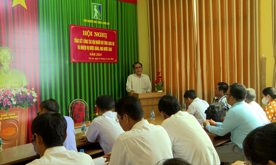 Hội Người mù tỉnh Long An tổng kết công tác năm 2024