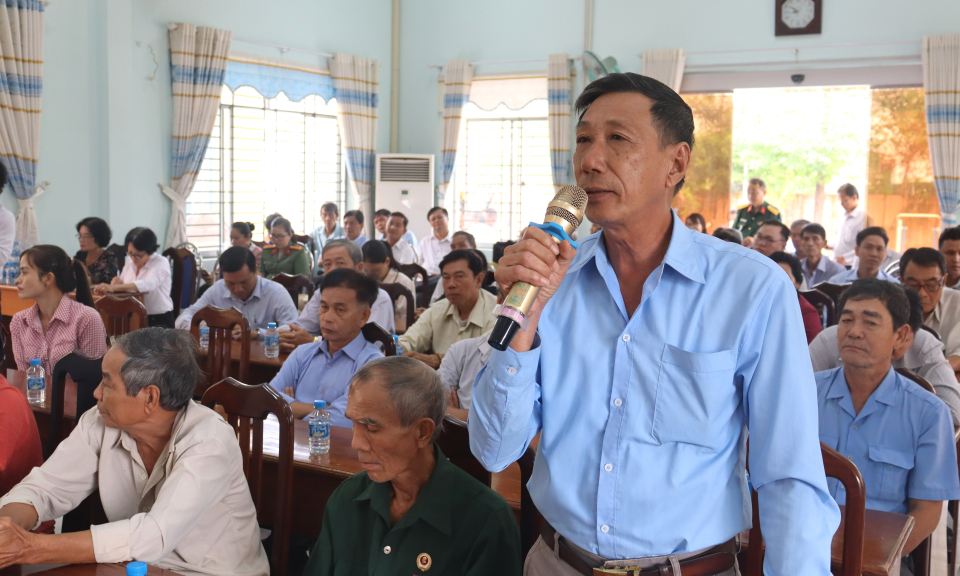 Đại biểu HĐND tỉnh tiếp xúc cử tri các xã vùng hạ huyện Cần Đước
