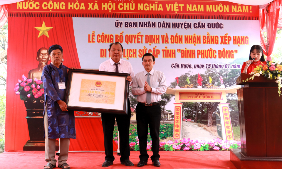 Đình Phước Đông huyện Cần Đước được xếp hạng Di tích lịch sử cấp tỉnh