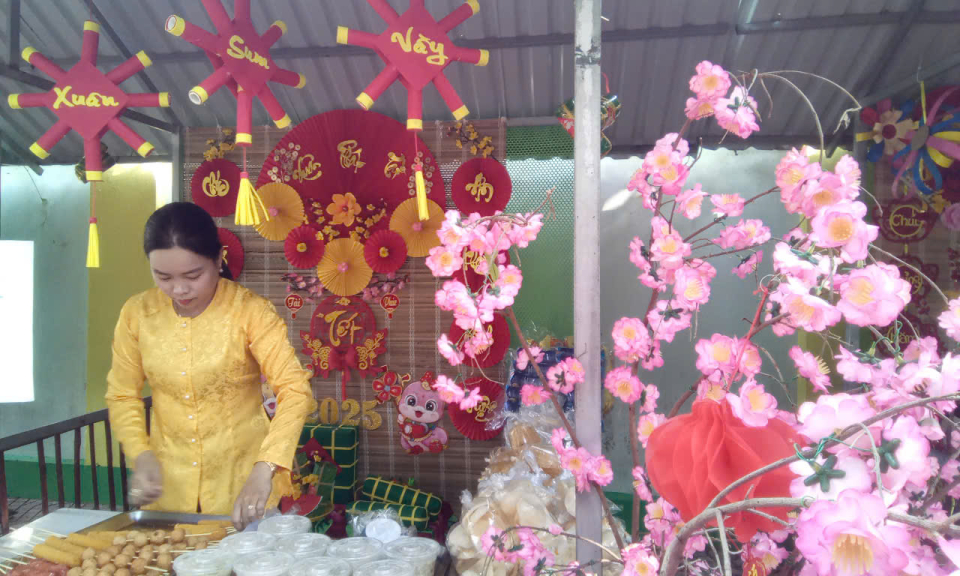 Không gian đón Tết tại trường mẫu giáo