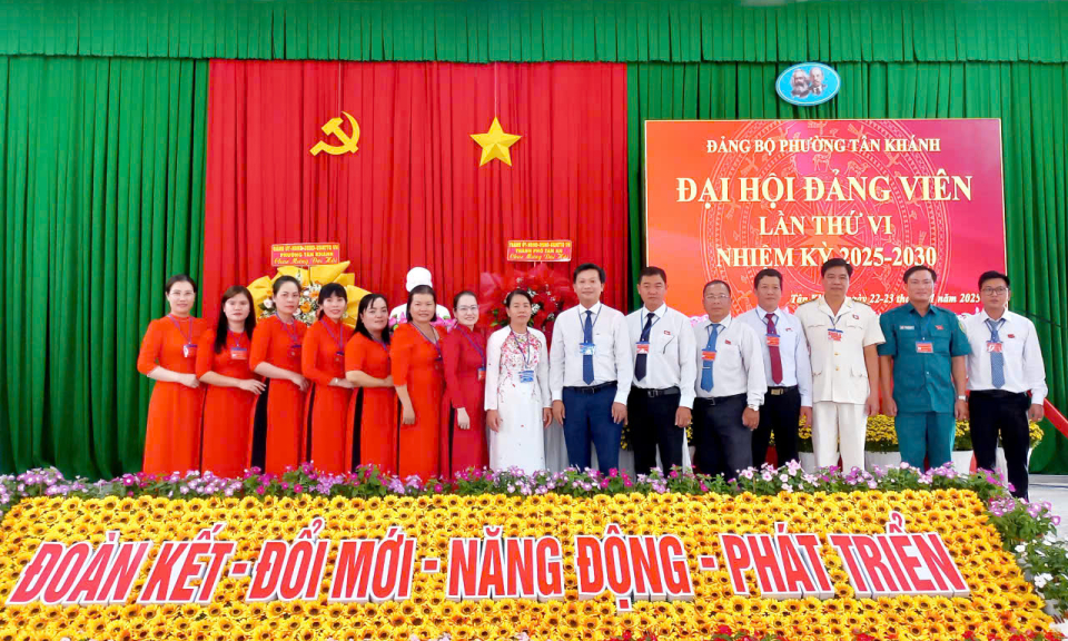 Phường Tân Khánh tổ chức thành công Đại hội đảng bộ điểm 
