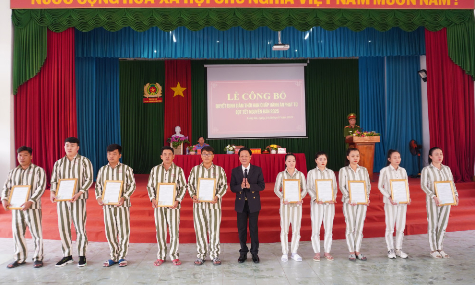 Long An: Phạm nhân được giảm án dịp tết Nguyên đán 2025