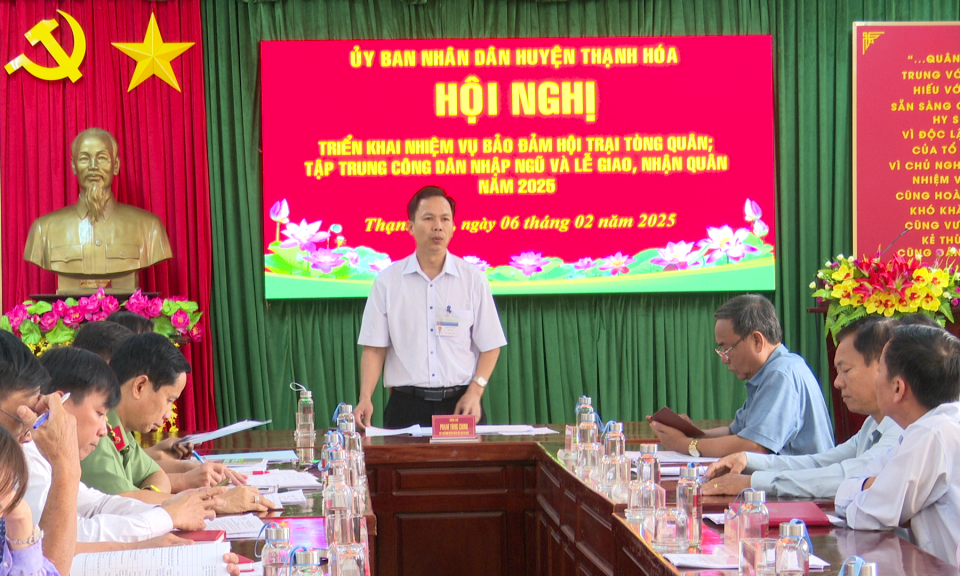 Thạnh Hóa triển khai nhiệm vụ bảo đảm Hội trại Tòng quân và lễ giao, nhận quân năm 2025