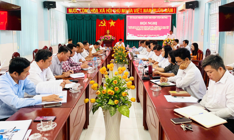 Tân Hưng thông tin tình hình trước, trong và sau Tết Nguyên đán Ất Tỵ 2025