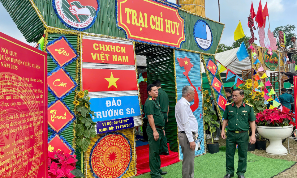 Kiểm tra công tác chuẩn bị Hội trại tòng quân tại huyện Châu Thành
