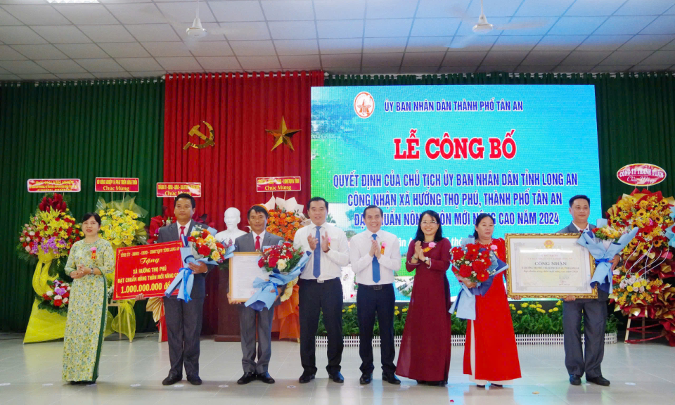 Thành phố Tân An: Xã Hướng Thọ Phú đạt chuẩn nông thôn mới nâng cao