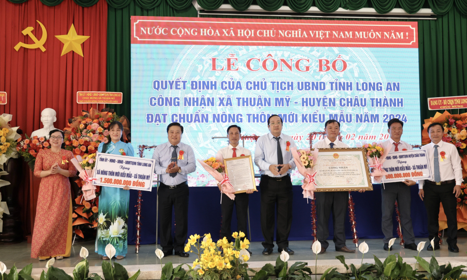 Xã Thuận Mỹ, huyện Châu Thành đạt chuẩn nông thôn mới kiểu mẫu 