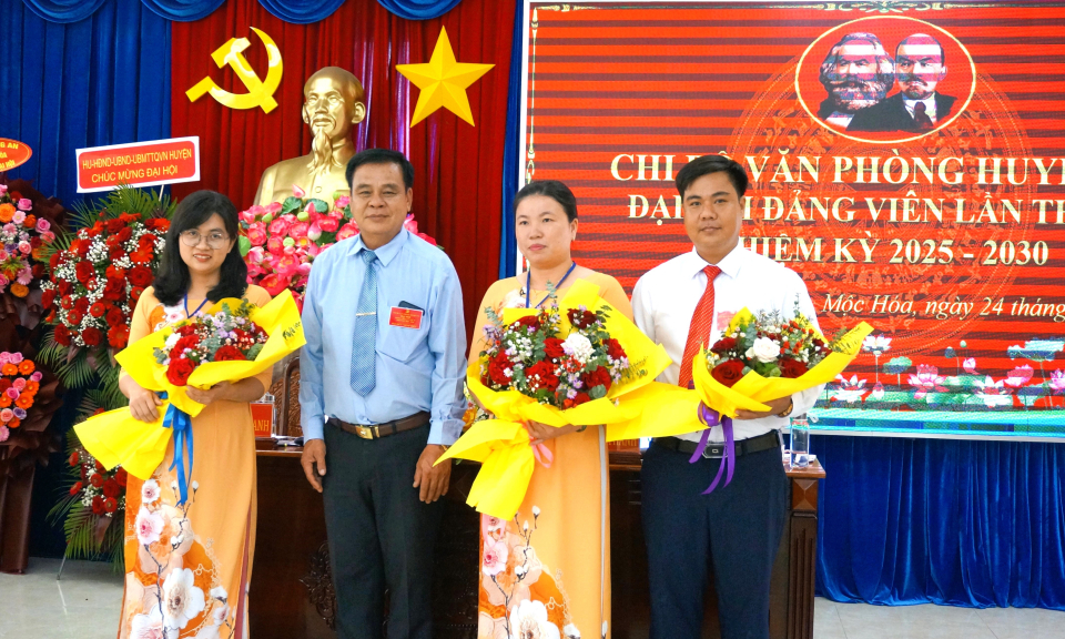 Đại hội đảng chi bộ Văn phòng huyện ủy Mộc Hóa 