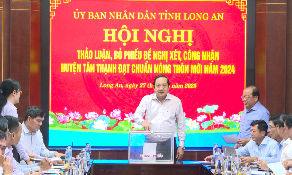 Tân Thạnh, Vĩnh Hưng Được đề nghị công nhận đạt chuẩn huyện nông thôn mới