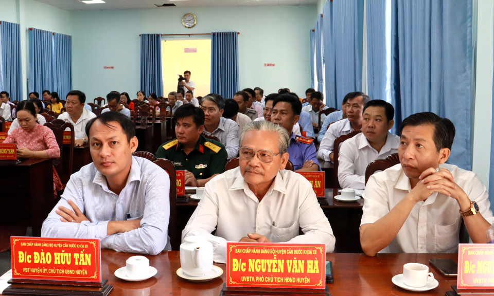 Huyện ủy Cần Đước quán triệt các Kết luận của Trung ương, của tỉnh  về sắp xếp tổ chức bộ máy của hệ thống chính trị