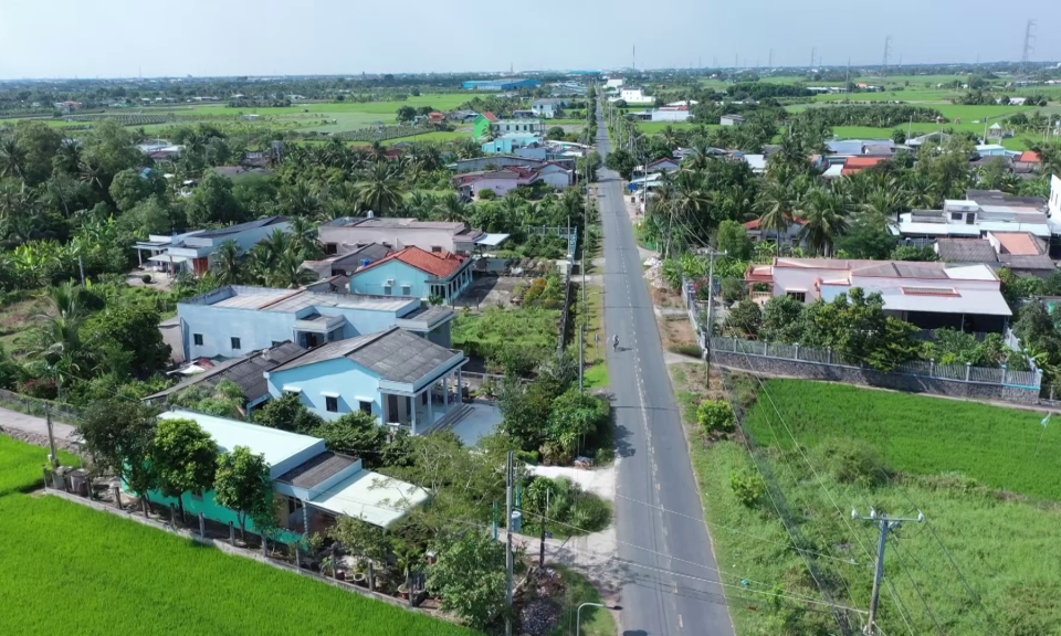 Xã Quê Mỹ Thạnh, huyện Tân Trụ đạt chuẩn nông thôn mới nâng cao