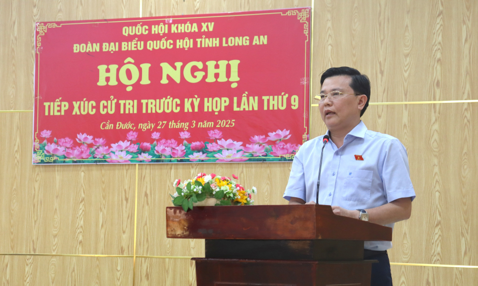 Đại biểu Quốc hội tỉnh Long An tiếp xúc cử tri tại Cần Đước