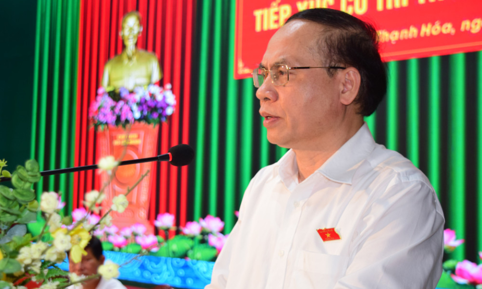 Đại biểu Quốc hội tỉnh tiếp xúc cử tri huyện Thạnh Hóa