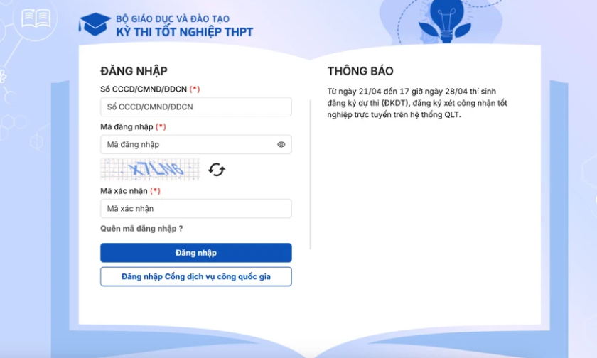 Hôm nay, thí sinh bắt đầu đăng ký dự thi Tốt nghiệp THPT chính thức