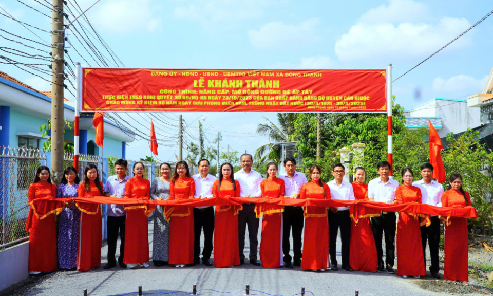 Cần Giuộc: Khánh thành 3 công trình chào mừng kỷ niệm 50 năm Ngày giải phóng miền Nam, thống nhất đất nước