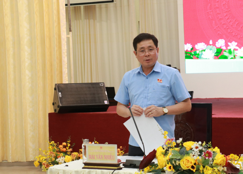 Ủy viên Ban Thường vụ Tỉnh ủy, Phó Chủ tịch phụ trách HĐND tỉnh - Mai Văn Nhiều kết luận