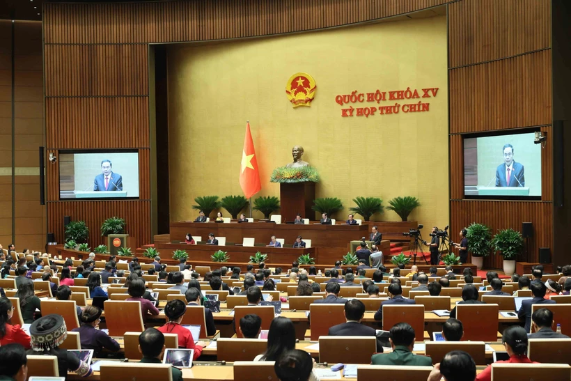 Kỳ họp thứ 9, Quốc hội khóa XV. (Ảnh: An Đăng/TTXVN)