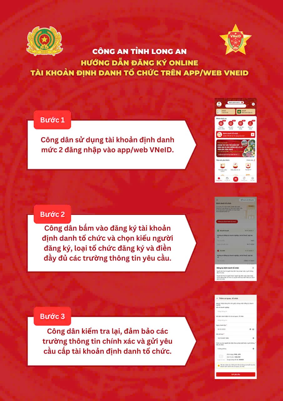 Hướng dẫn các bước đăng ký online định danh điện tử
