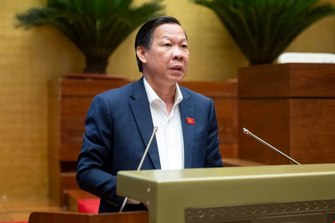 Chủ nhiệm Ủy ban Kinh tế và Tài chính của Quốc hội Phan Văn Mãi cho biết sự đồng thuận cao với sự cần thiết sửa đổi Luật và ủng hộ việc xem xét, thông qua theo trình tự, thủ tục rút gọn tại Kỳ họp thứ 9. (Ảnh: QH/Vietnam+)
