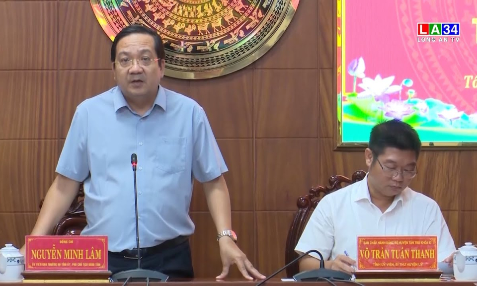 Tân Trụ tổ chức hội nghị Ban Thường vụ Huyện ủy