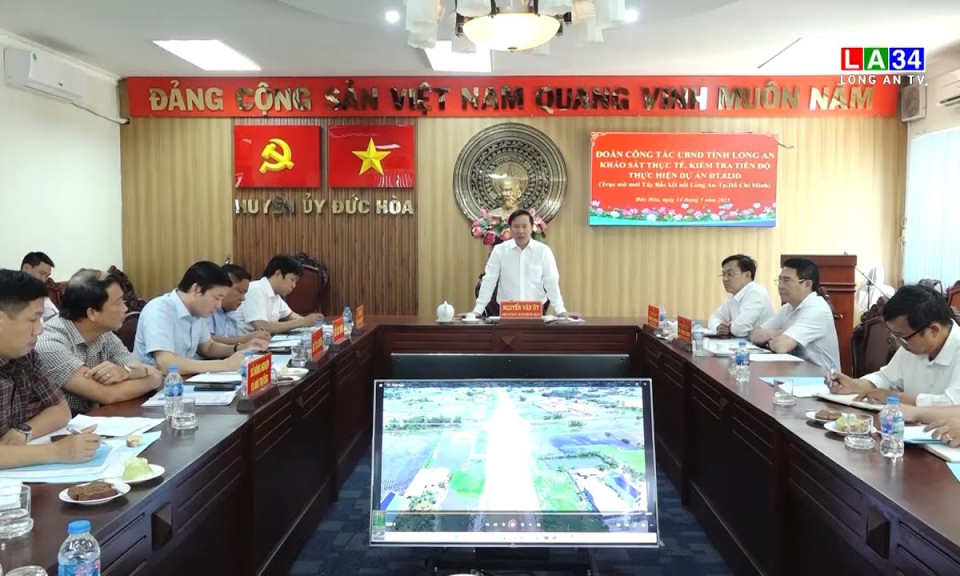 Chủ tịch UBND tỉnh - Nguyễn Văn Út kiểm tra tiến độ thực hiện dự án ĐT.823D