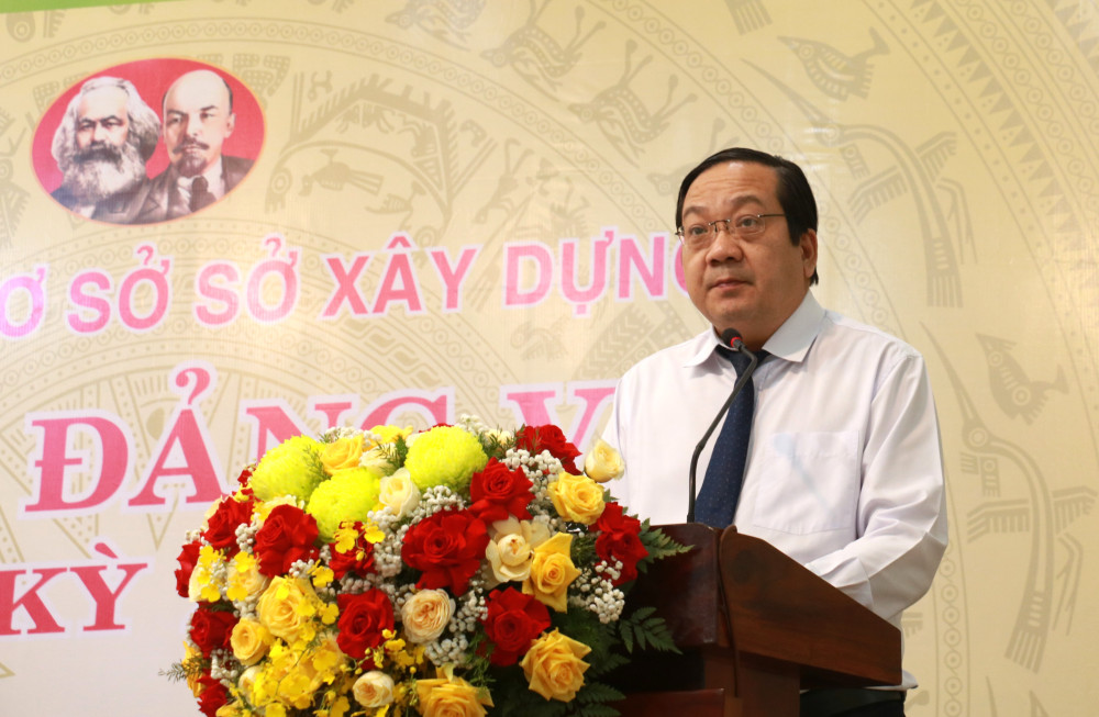 Ủy viên Ban Thường vụ Tỉnh ủy, Phó Bí thư Thường trực Đảng ủy UBND tỉnh, Phó Chủ tịch UBND tỉnh - Nguyễn Minh Lâm phát biểu chỉ đạo Đại hội
