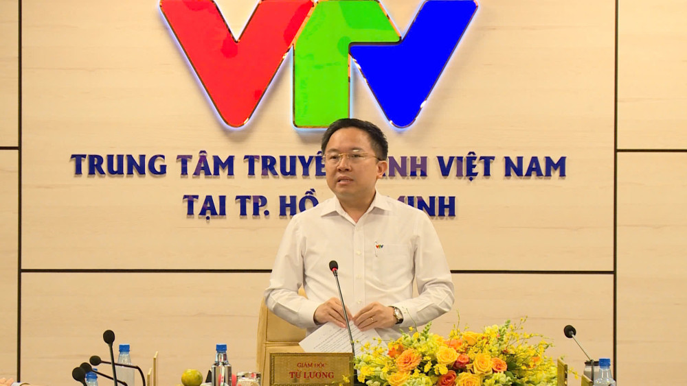 Giám đốc Trung tâm Truyền hình Việt Nam tại TP.HCM - Từ Lương phát biểu tại hội nghị