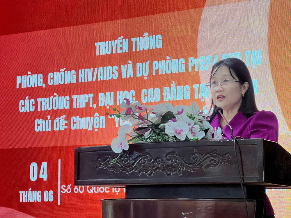 Phó Giám đốc Trung tâm Kiểm soát bệnh tật tỉnh Long An – Nguyễn Hoàng Uyên phát biểu khai mạc
