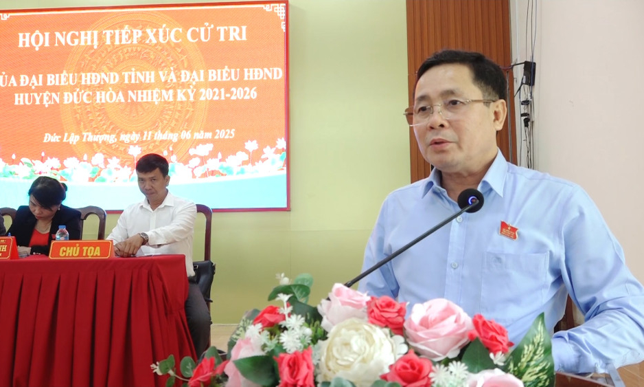 Đại biểu HĐND tỉnh tiếp xúc cử tri 7 xã, thị trấn huyện Đức Hòa
