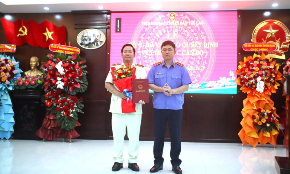 Ông Mai Văn Linh giữ chức Viện trưởng Viện Kiểm sát nhân dân tỉnh Tây Ninh mới 