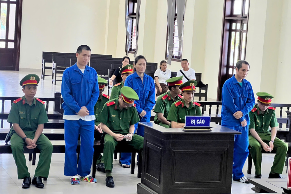 Các bị cáo tại phiên tòa phúc thẩm