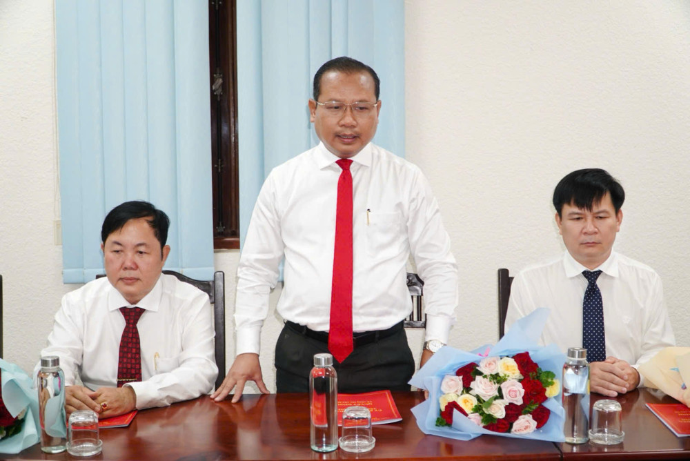 Trưởng ban Quản lý Khu kinh tế tỉnh Tây Ninh - Trương Thanh Liêm phát biểu nhận nhiệm vụ